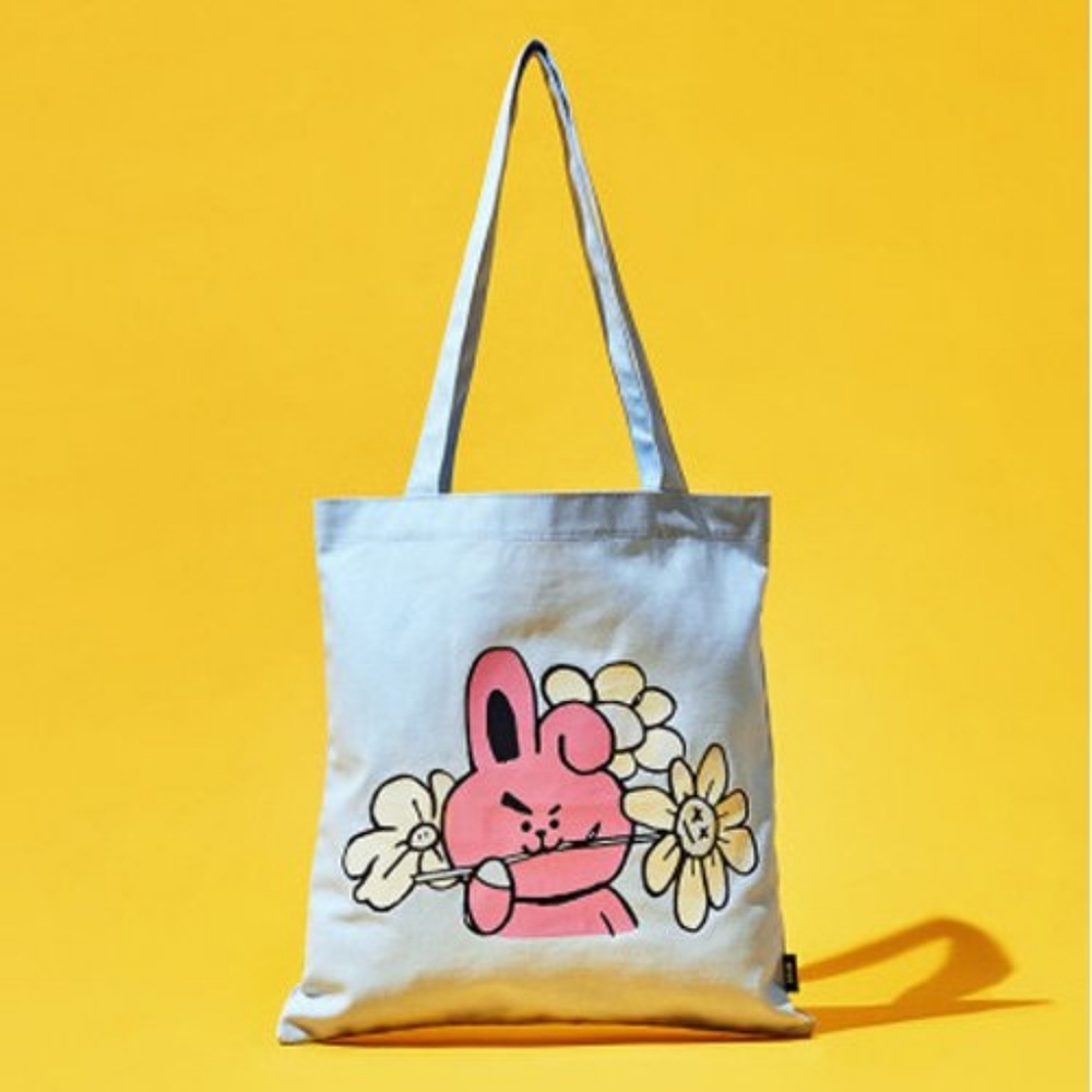 BTS BT21 COOKY Tote in Light Blue NEW